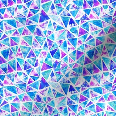 Cool purple and aqua triangle mosaic