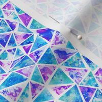 Cool purple and aqua triangle mosaic