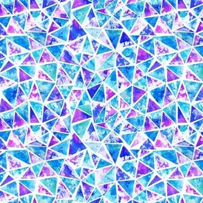 Cool purple and aqua triangle mosaic