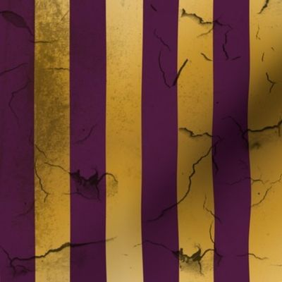 Distressed Stripes Purple and Gold