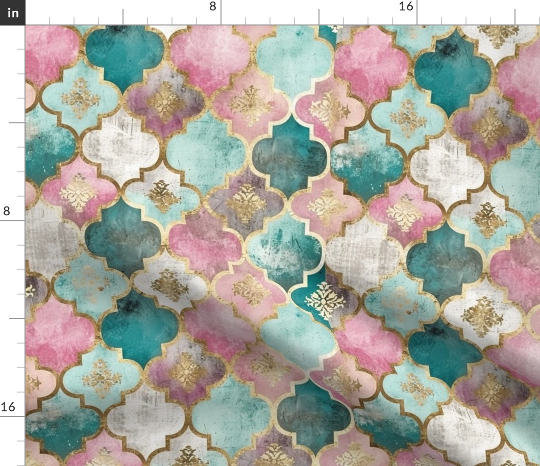 Pastel Tiles Grunge