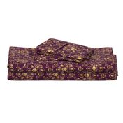 Purple and Gold Damask Non-distressed