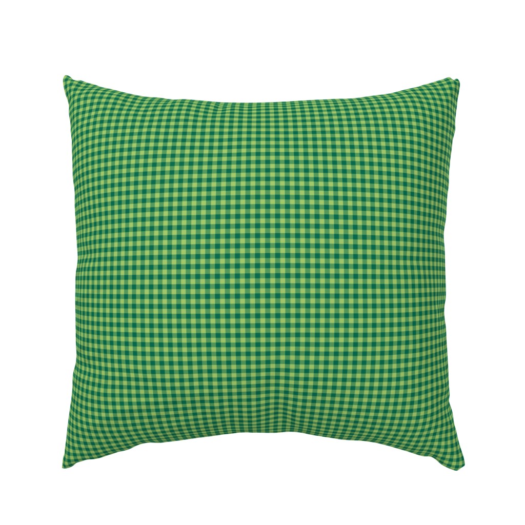 apple and emerald gingham, 1/4" squares 