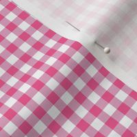 pink and white gingham, 1/4" squares 