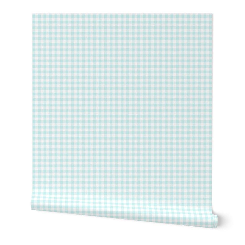 pale blue and white gingham, 1/4" squares 