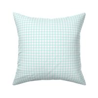 pale blue and white gingham, 1/4" squares 