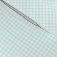 pale blue and white gingham, 1/4" squares 
