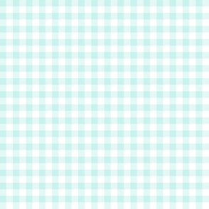 pale blue and white gingham, 1/4" squares 