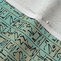Hieroglyphics Teal Papyrus