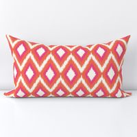 Pink and Coral Tribal Ikat Chevron