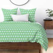 Turquoise and Lime Tribal Ikat Chevron