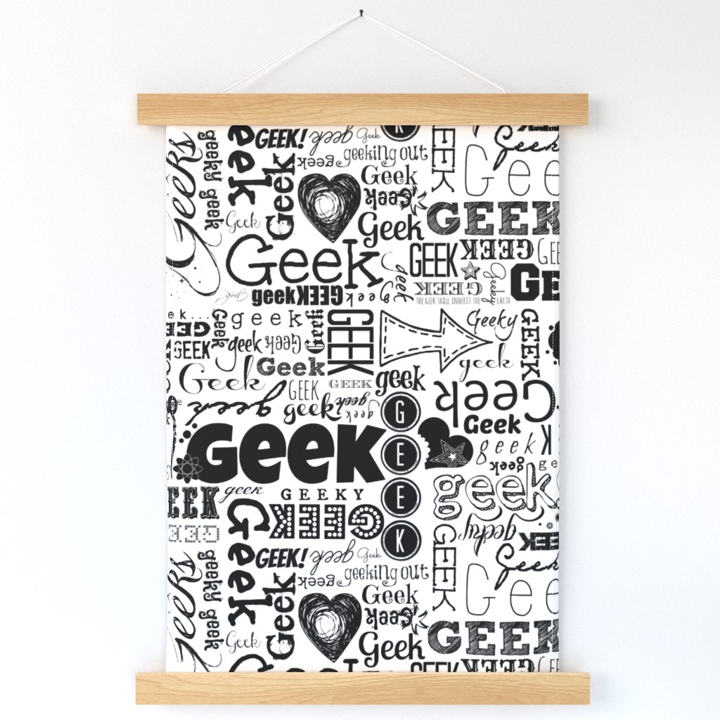 Geek Typography in White