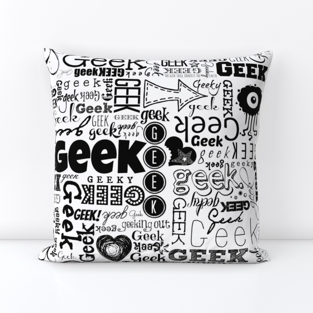 Geek Typography in White