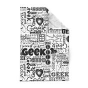 Geek Typography in White