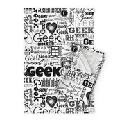 Geek Typography in White