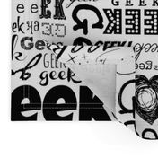 Geek Typography in White