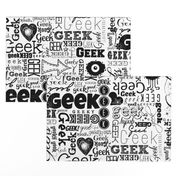 Geek Typography in White