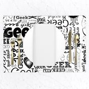 Geek Typography in White