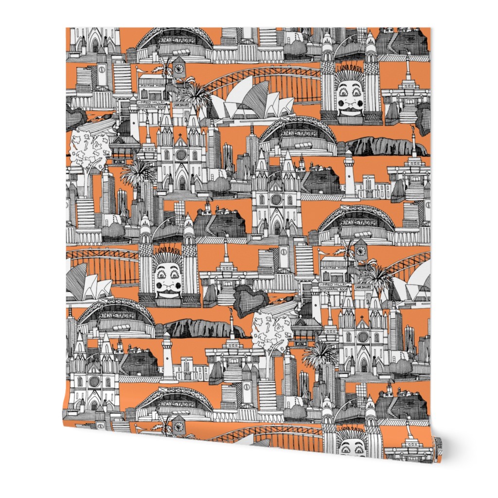 AUSTRALIA TOILE DE JOUY tangerine