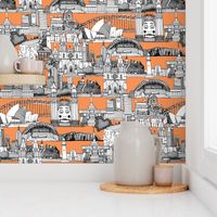 AUSTRALIA TOILE DE JOUY tangerine