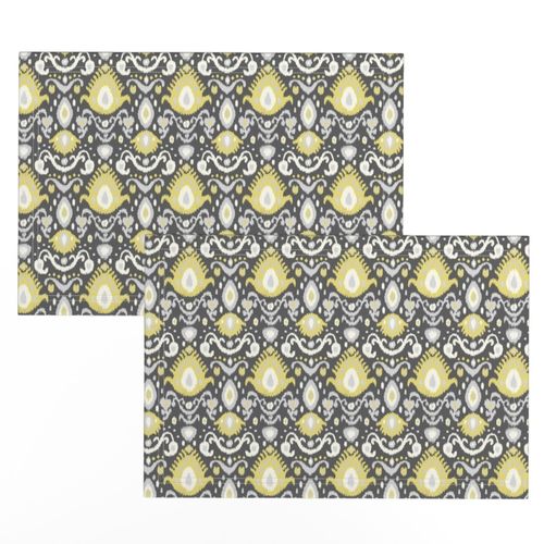 Gray and Yellow Ikat