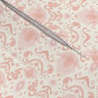 Ivory and Pink Ikat