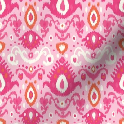Pink and Coral Ikat