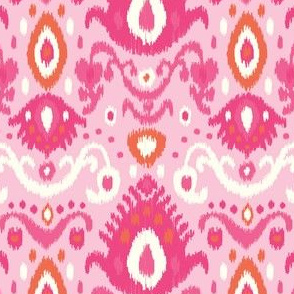 Pink and Coral Ikat