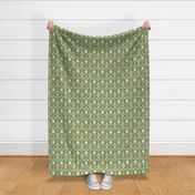 Olive and Aqua Ikat