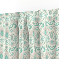 Aqua and Linen Ikat