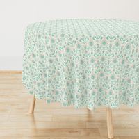 Aqua and Linen Ikat