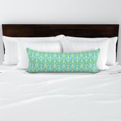 Turquoise and Lime Ikat