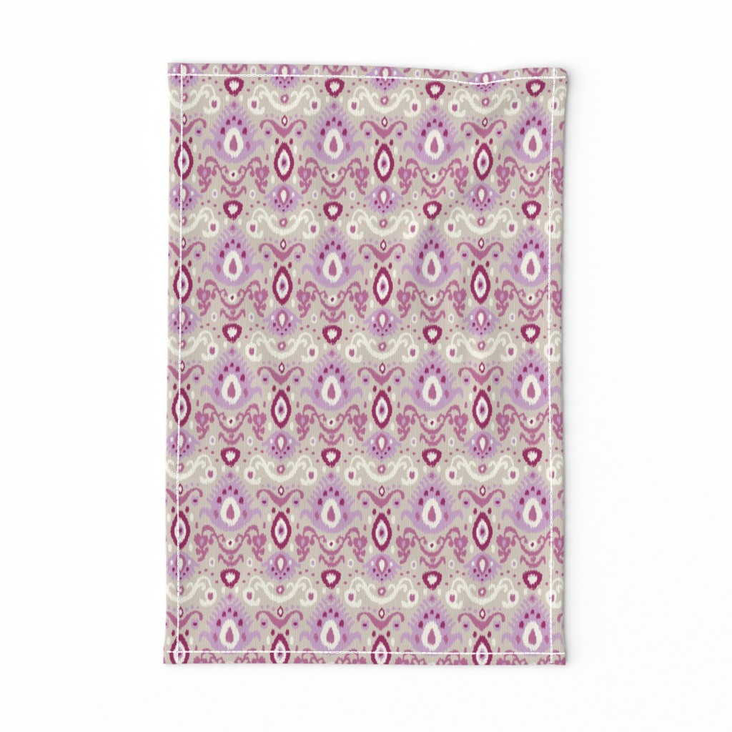 Purple and Linen Ikat