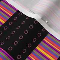 Buckles and Rainbow Stripes on Black