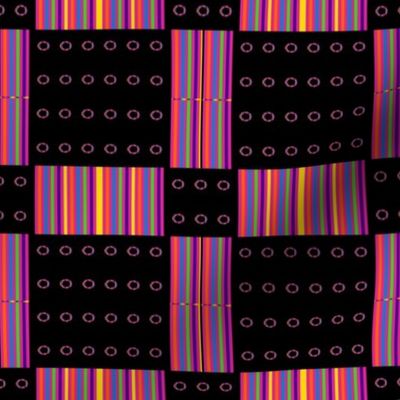 Buckles and Rainbow Stripes on Black