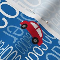 Personalised Name Fabric - Cars