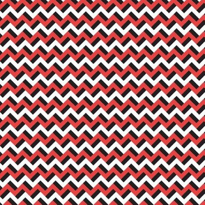 Black red and white zigzags