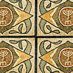 Ancient Tile Menorah - Larger Scale