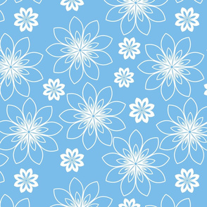 stylized white flowers