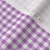 summer lilac and white gingham, 1/4" squares 