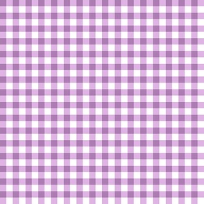 summer lilac and white gingham, 1/4" squares 