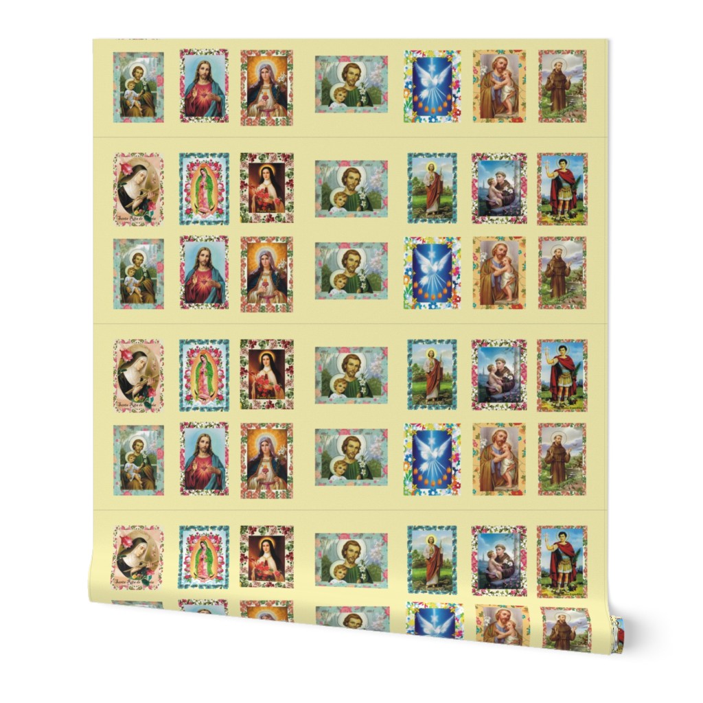 Catholic Saints Pannel - beige background