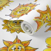 Cartoon Suns Feeling Sunsational