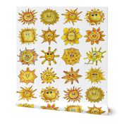 Cartoon Suns Feeling Sunsational