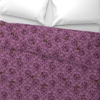 Plum and Orchid Skull Damask Distressed