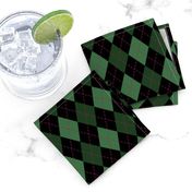 Argyle in Green and Black