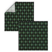 Argyle in Green and Black