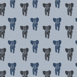 Blue and Gray Elephants