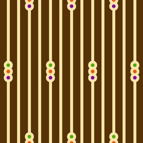 Triple Circle Stripes on Chocolate