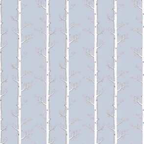 Infinity Trees on Grey for Silk Fabric